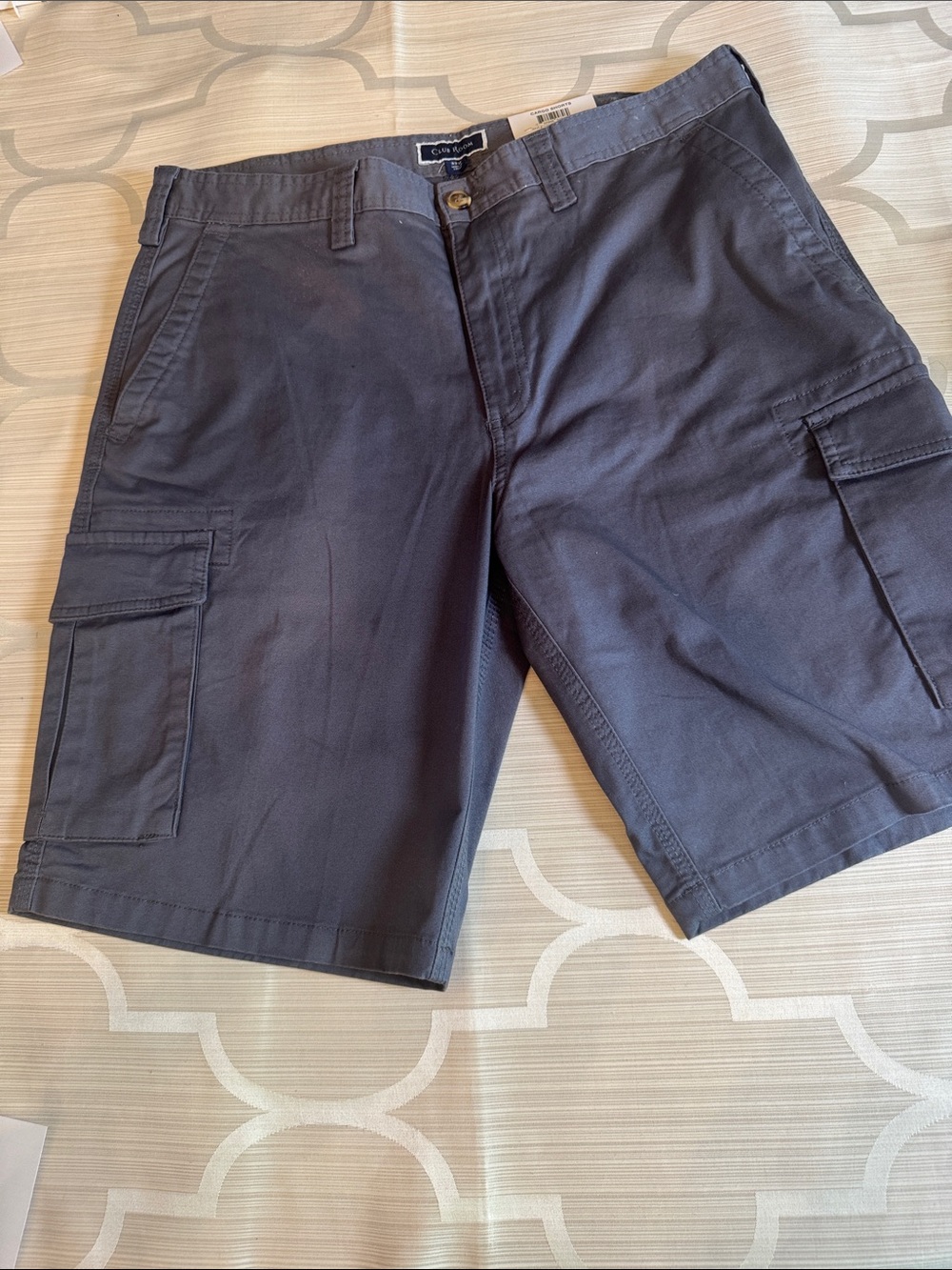 Club Room Dark GREY Cargo Shorts with Pocket Flaps